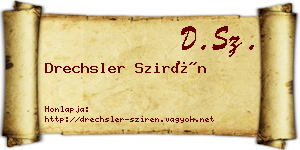 Drechsler Szirén névjegykártya